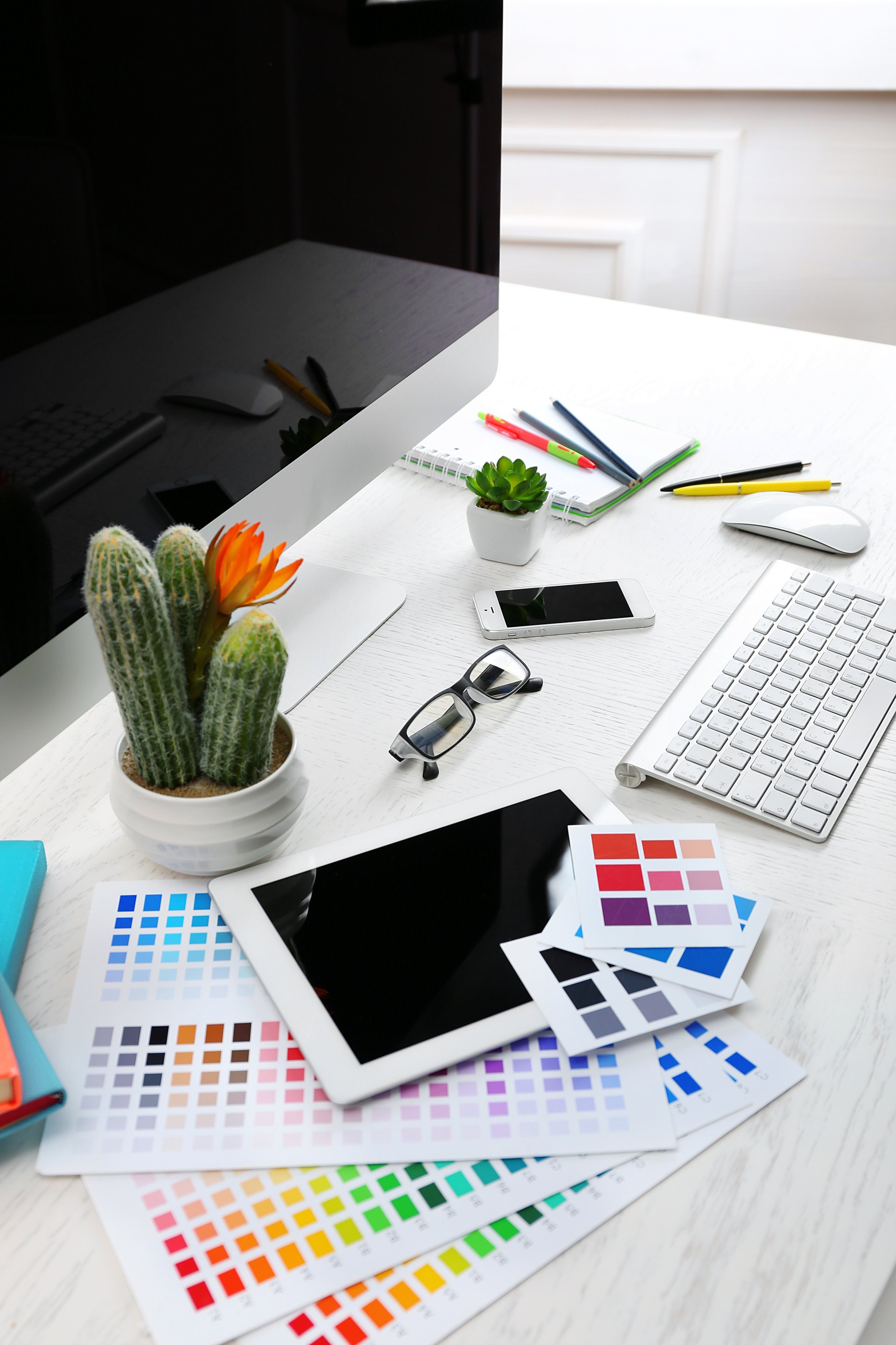 Workplace of Designer with Computer